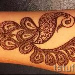 mehendi auf einer Hand Vogel - Bild temporäre Henna -Tattoo 2051 tatufoto.ru