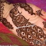 mehendi auf einer Hand Vogelfeder - Снимка temporäre Henna -Tattoo 2053 tatufoto.ru