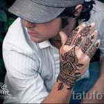 мехенди на ръка мъже - временна татуировка с къна снимка 1089 tatufoto.ru