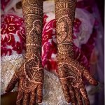 мехенди на ръката й до лакътя - временна татуировка с къна снимка 1123 tatufoto.ru