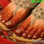 Снимка на Mehendi на стъпалото (рисунки с къна) от 09/08/2018 No 123 - Mehendi крак -