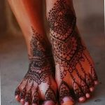 Снимка на Mehendi на стъпалото (рисунки с къна) от 09/08/2018 No 202 - Mehendi foot -