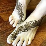 Снимка на Mehendi на стъпалото (рисунки с къна) от 09/08/2018 No 217 - Mehendi крак -