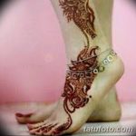 Снимка на Mehendi на стъпалото (рисунки с къна) от 09/08/2018 No 234 - Mehendi крак -
