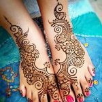 Снимка на Mehendi на стъпалото (рисунки с къна) от 09/08/2018 No 020 - Mehendi foot -