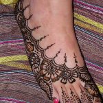 Снимка на Mehendi на стъпалото (рисунки с къна) от 09/08/2018 No 021 - Mehendi foot -