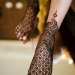 Снимка на Mehendi на стъпалото (рисунки с къна) от 09/08/2018 No 287 - Mehendi крак -