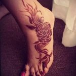 Снимка на Mehendi на стъпалото (рисунки с къна) от 09/08/2018 No 047 - Mehendi foot -