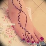 Снимка на Mehendi на стъпалото (рисунки с къна) от 09/08/2018 No 337 - Mehendi foot -