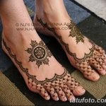Снимка на Mehendi на стъпалото (рисунки с къна) от 09/08/2018 No 107 - Mehendi крак -