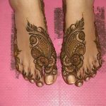 Снимка на Mehendi на стъпалото (рисунки с къна) от 09/08/2018 No 110 - Mehendi крак -