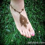 Снимка на Mehendi на стъпалото (рисунки с къна) от 09/08/2018 No 323 - Mehendi крак -