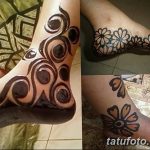 Снимка на Mehendi на стъпалото (рисунки с къна) от 09/08/2018 No 322 - Mehendi крак -