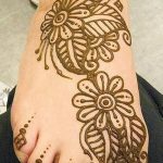 Снимка на Mehendi на стъпалото (рисунки с къна) от 09/08/2018 No 306 - Mehendi крак -