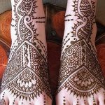 Снимка на Mehendi на стъпалото (рисунки с къна) от 09/08/2018 No 303 - Mehendi крак -