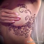 снимка на Mehendi (рисунки с къна) на гърдите от 13.02.2018 г. No 001 - 1 -