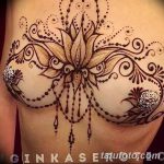 снимка на Mehendi (рисунки с къна) на гърдите от 13.02.2018 г. No 002 - 1 -