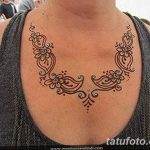 снимка на Mehendi (рисунки с къна) на гърдите от 13.02.2018 г. No 004 - 1 -