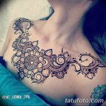 снимка на Mehendi (рисунки с къна) на гърдите от 13.02.2018 г. No 011 - 1 -