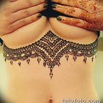 снимка на Mehendi (рисунки с къна) на гърдите от 13.02.2018 г. No 016 - 1 -