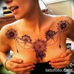 снимка на Mehendi (рисунки с къна) на гърдите от 13.02.2018 г. No 021 - 1 -