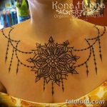 снимка на Mehendi (рисунки с къна) на гърдите от 13.02.2018 г. No 024 - 1 -