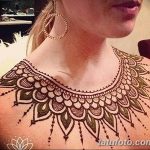 снимка на Mehendi (рисунки с къна) на гърдите от 13.02.2018 г. No 032 - 1 -