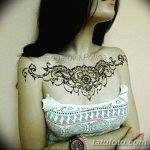 снимка на Mehendi (рисунки с къна) на гърдите от 13.02.2018 г. No 041 - 1 -