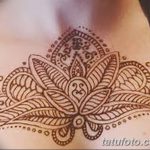 снимка на Mehendi (рисунки с къна) на гърдите от 13.02.2018 г. No 055 - 1 -
