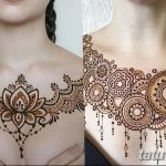 снимка на Mehendi (рисунки с къна) на гърдите от 13.02.2018 г. No 061 - 1 -