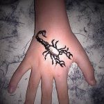 Fotó skorpió henna (Tattoo Scorpion henn) (érték) - példa rajz - 009