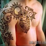 Снимка рисунка на бухал с къна мехенди - 04062017 - пример - 004 сова къна