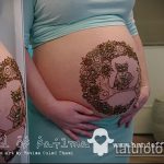 Снимка рисунка на бухал с къна мехенди - 04062017 - пример - 031 сова къна