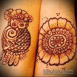 Снимка рисунка на бухал с къна мехенди - 04062017 - пример - 041 сова къна