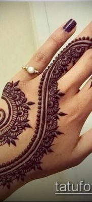 Foto af en tatovering af henna (tatovering af henna) (værdi) - eksempeltegning - 009 2342