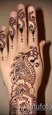 Foto af henna -tatovering (tatovering af henna) (værdi) - eksempeltegning - 022