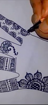 Foto af en tatovering af henna (tatovering af henna) (værdi) - eksempeltegning - 037