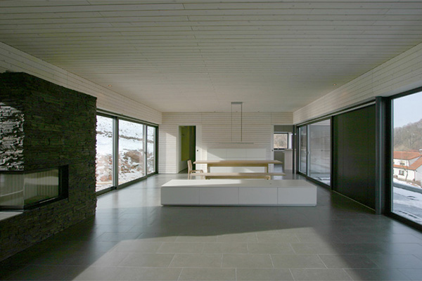 minimalistický dizajn interiéru - jedáleň