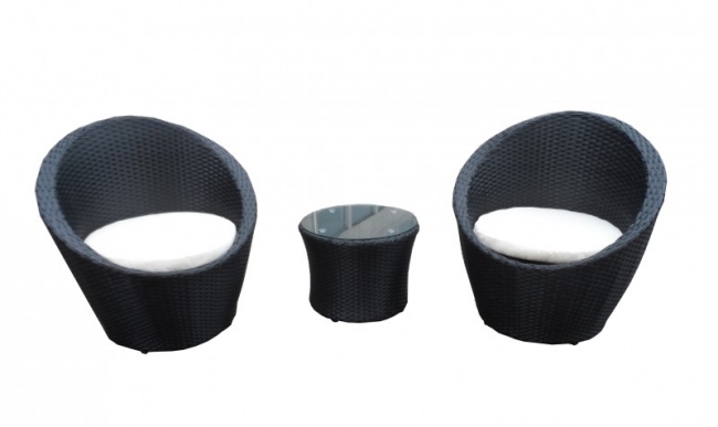 Ratanová obývacia súprava stohovateľná veža s bočným stolom