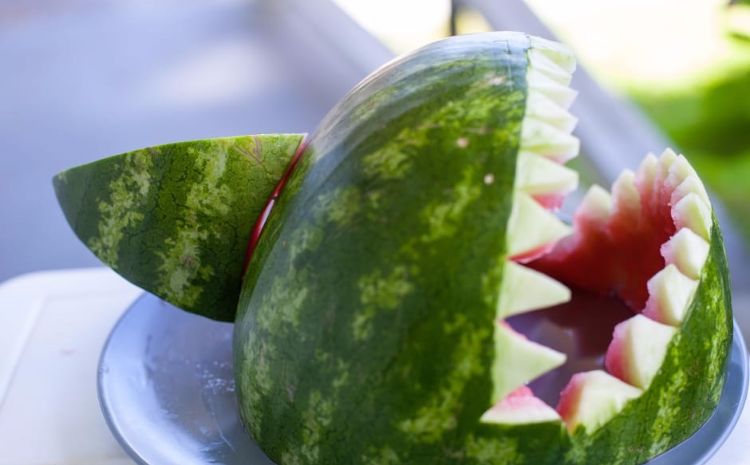 Melón-žralok-recept-návod-plutva-zuby-pripravené