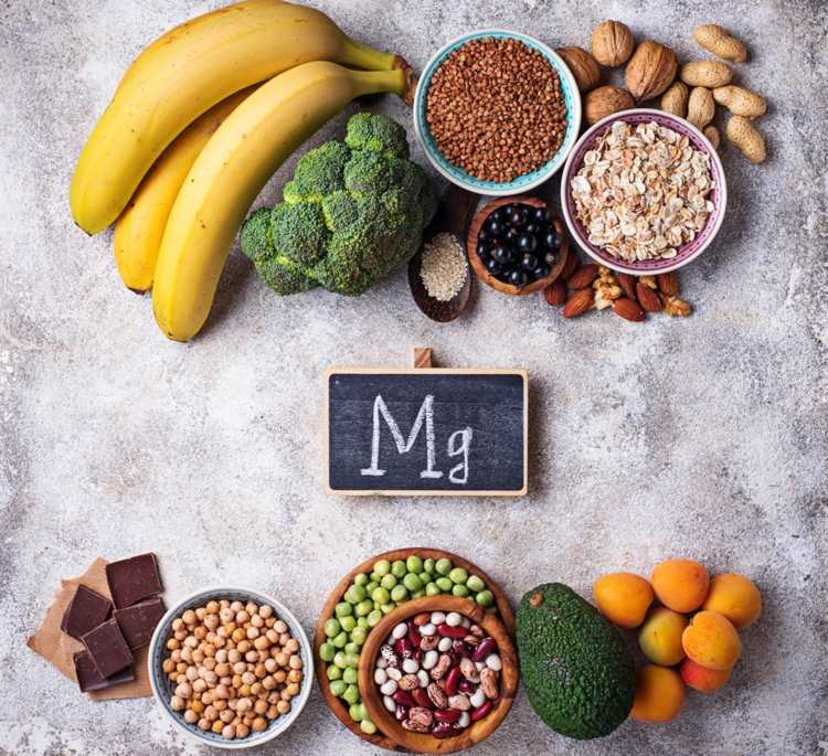 menštruačné kŕče vegánska strava a jedlo bohaté na horčík