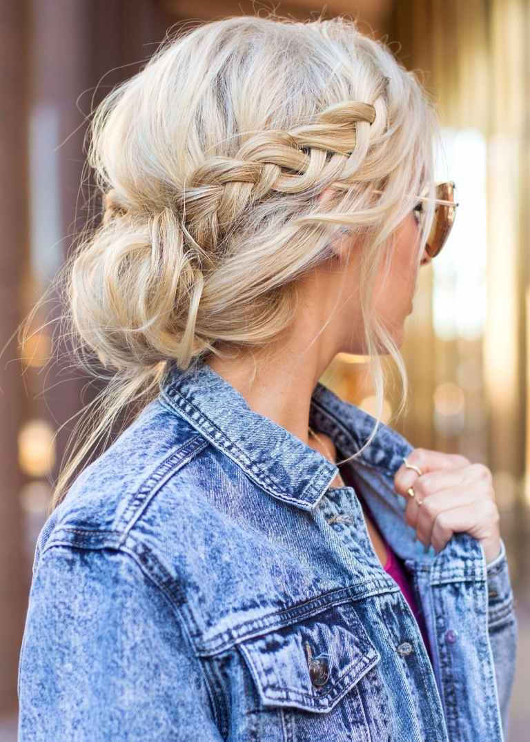 Messy Bun Účesy Boho štýl vrkôčiky Nápady