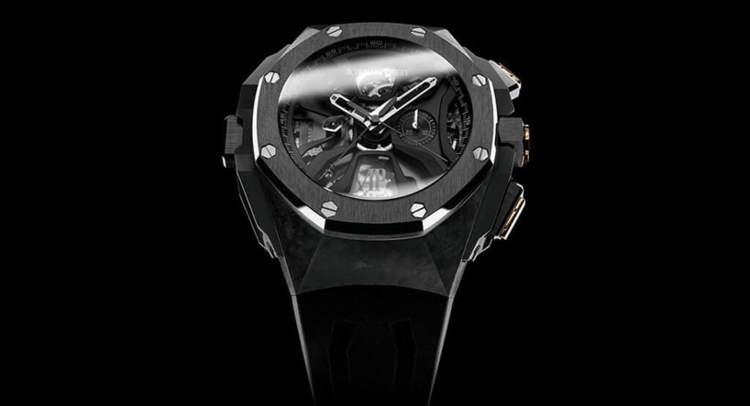 Hodinky Royal Oak Concept Laptimer majú dve integrované stopky hodiny koncept kráľovského duba ukazovateľ časovača kola dizajn Michael Schuhmacher