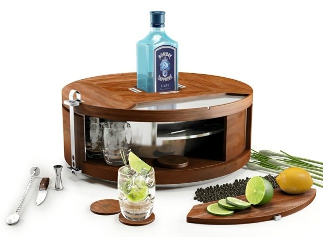 Mini bar so záhradnou párty organizuje koktaily pripravené na gin Mini bar so záhradnou párty zorganizuje krásny dizajn