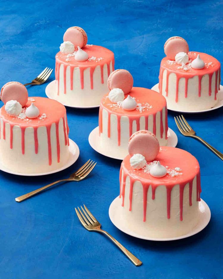 polevová farebná pusinka macarons mini svadobná torta