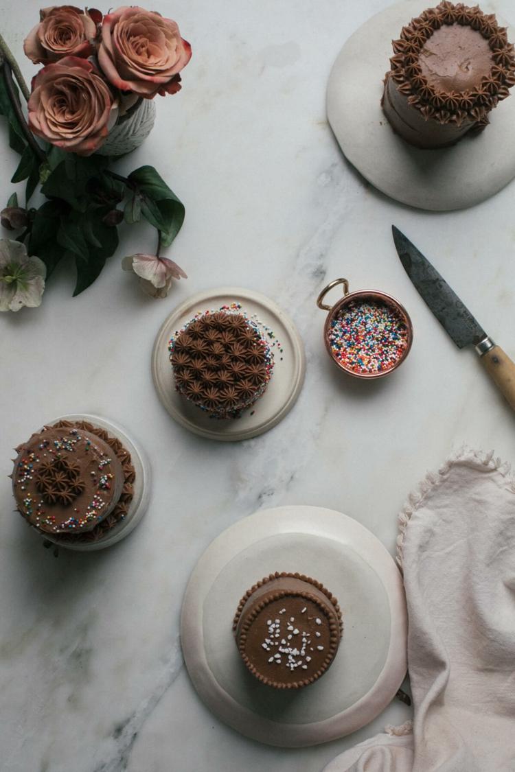 krémová mini čokoládová torta