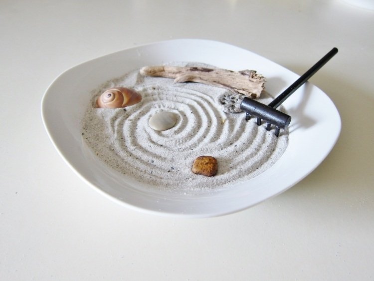 Mini Zen záhrada, vyrobte si inštruktážne materiály