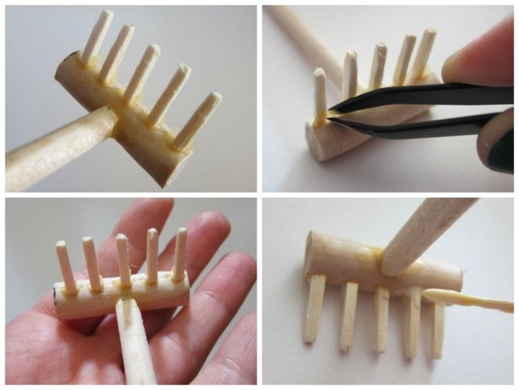 mini-zen-záhrada-urob si sám-hrable na drevo-návod