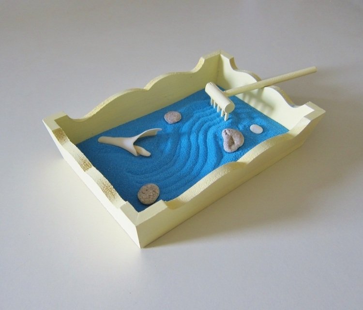 mini-zen-záhrada-urob si sám-modro-piesok