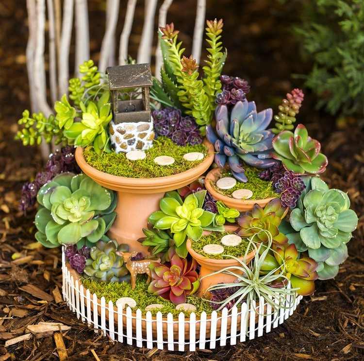 Vytvorte mini-záhradné kvetináče-sukulenty-mini-priania